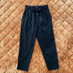 Zara Paper Bag Waist Black Pants M